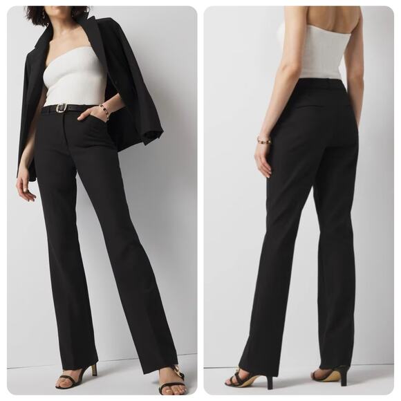 WHBM Pants - WHBM Full Length Comfort Stretch Slim Leg Black Pants Women’s Size 14 LONG NEW!